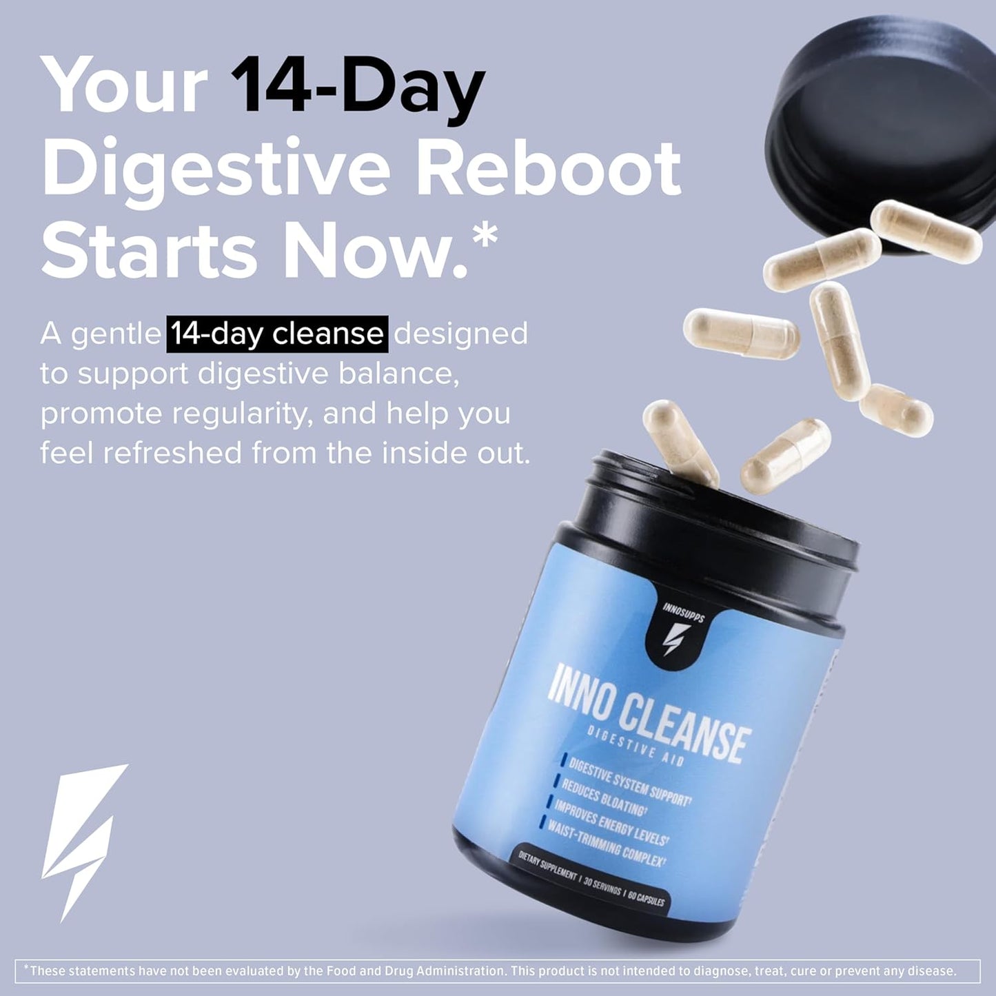 4 pack Inno Supps Inno Cleanse digestive aid