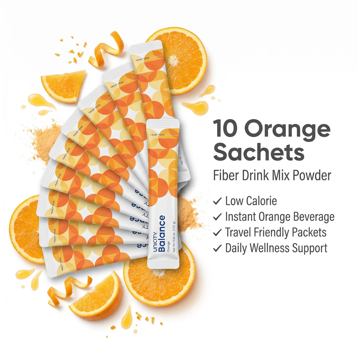 UNICITY Balance Natural Orange Flavor, 30 Stick Packs | Bright Daily Nutrition