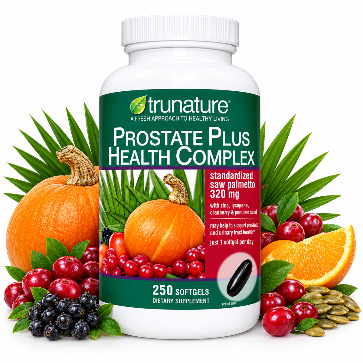 TruNature Prostate Plus Health Complex |Dietary supplement|250 softgels