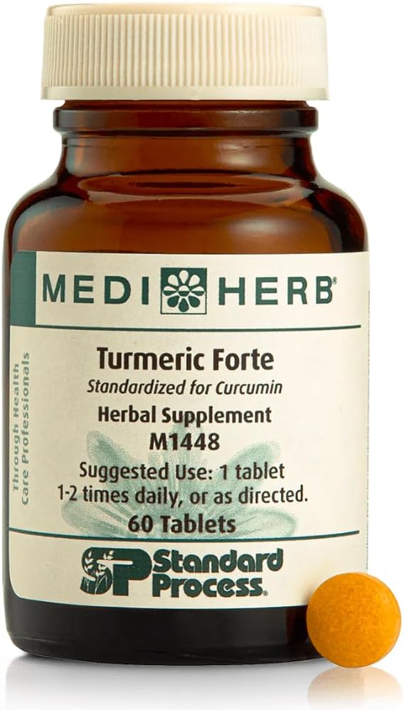 MediHerb Turmeric Forte – Standardized Curcumin Herbal Supplement, 60 Tablets