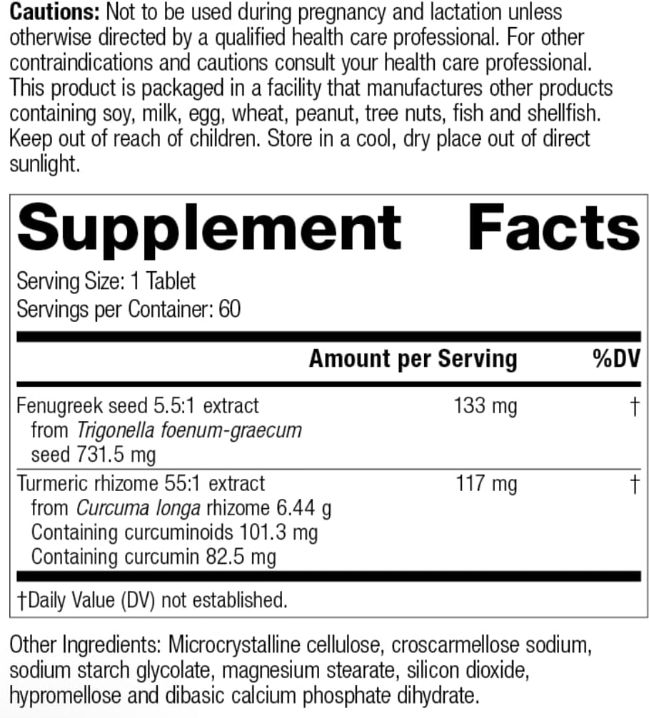 MediHerb Turmeric Forte – Standardized Curcumin Herbal Supplement, 60 Tablets