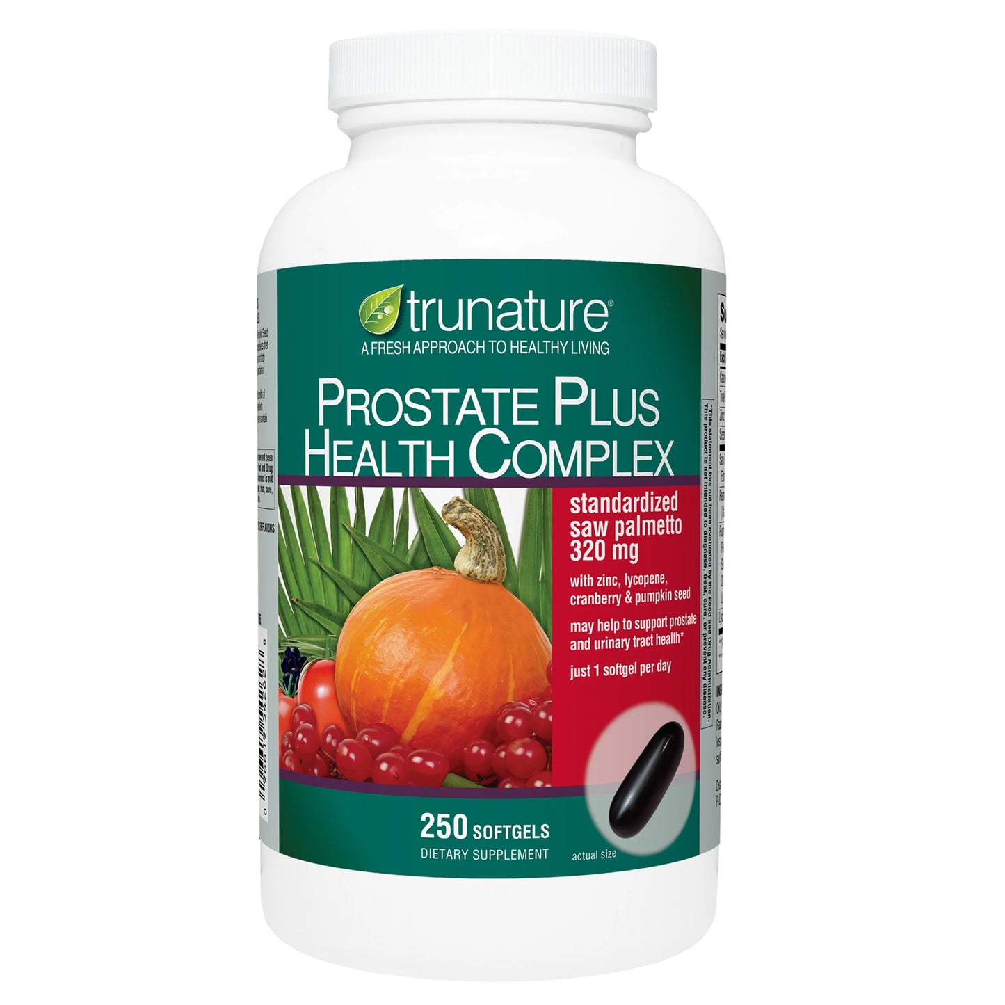 Trunature Prostate Health Complex Supplement, 250 Softgels