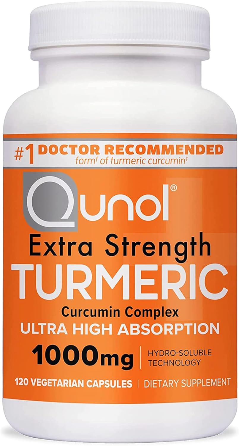Qunol Extra Strength Turmeric Curcumin Complex 1000mg – 120 Vegetarian Capsules