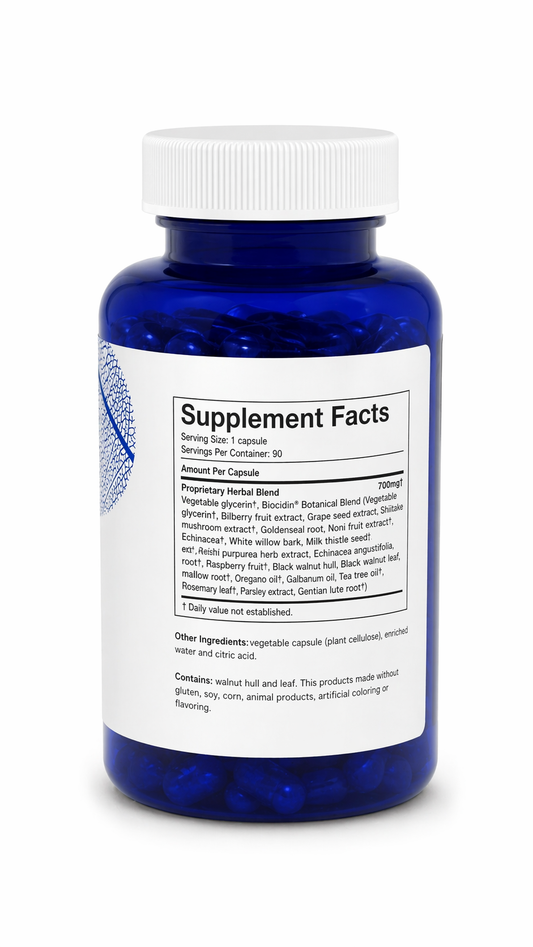 Biocidin Herbal Biofilm Disruptor Gut Detox Capsules (90)