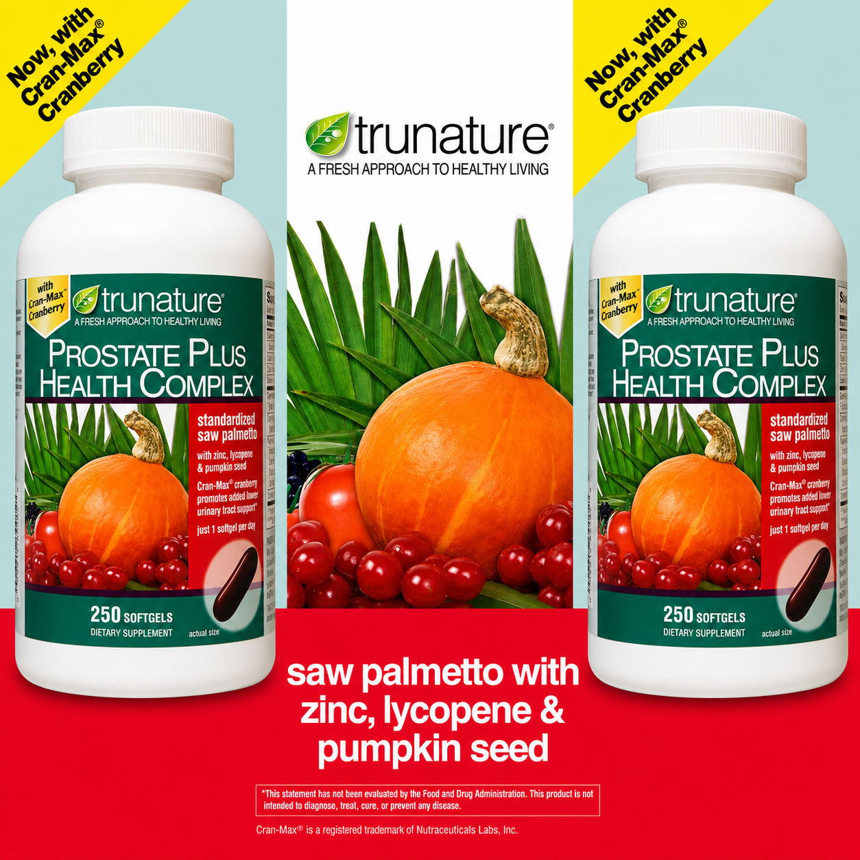 Trunature Prostate Plus Health Complex 2-Pack, 250 Softgels Each
