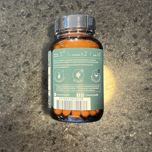 BIOMA Probiotic Digestive Health Supplement – 60 Capsules