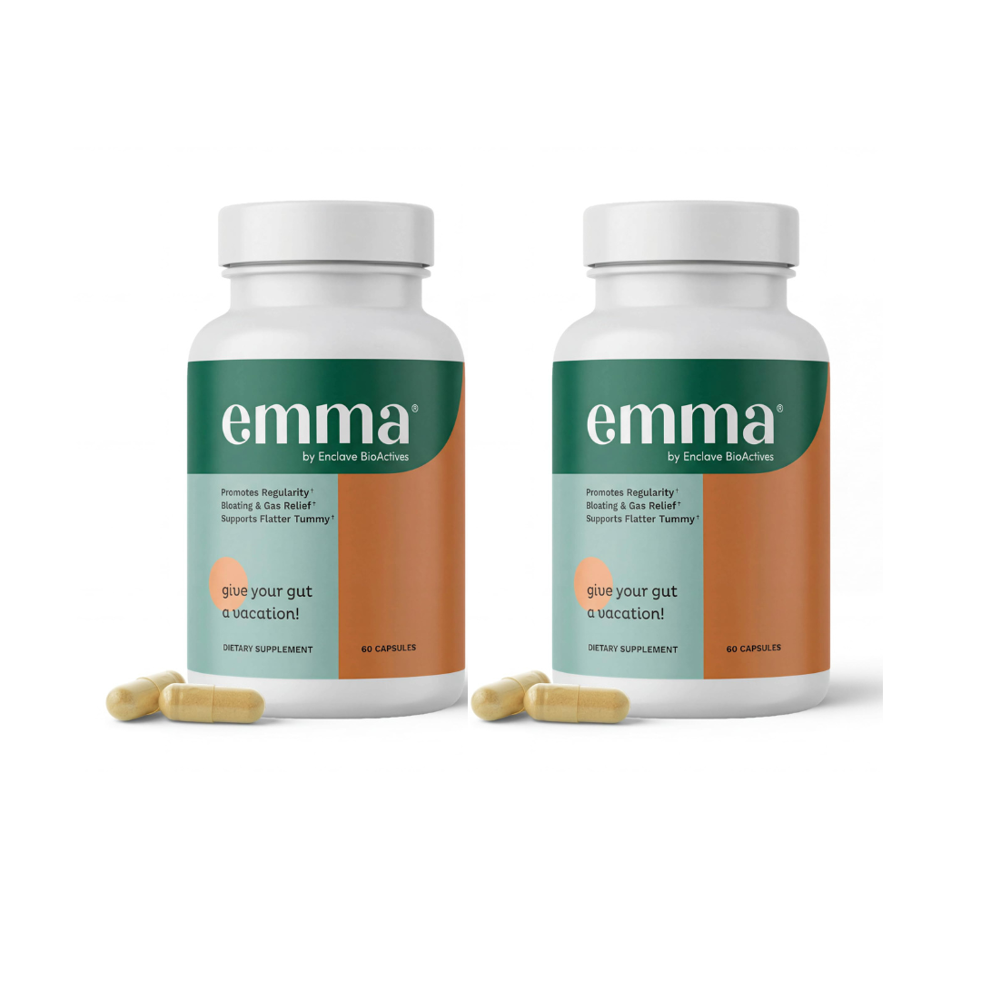 Emma Gut Health Relief Supplement – Bloating, Gas & Constipation Support for Women & Men | Digestive & Leaky Gut Formula (60 Capsules)