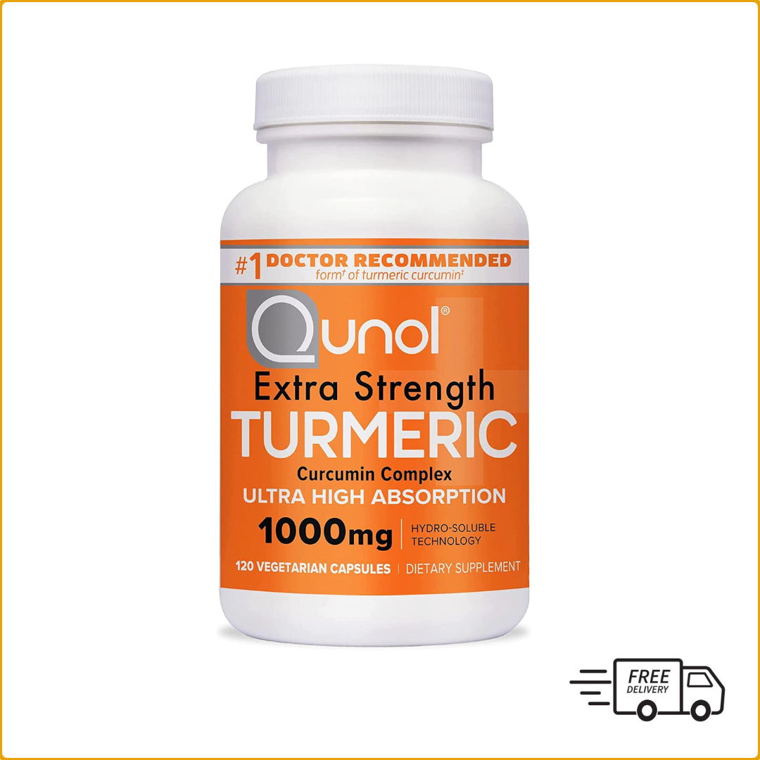 Qunol Extra Strength Turmeric Curcumin Complex 1000mg – 120 Vegetarian Capsules