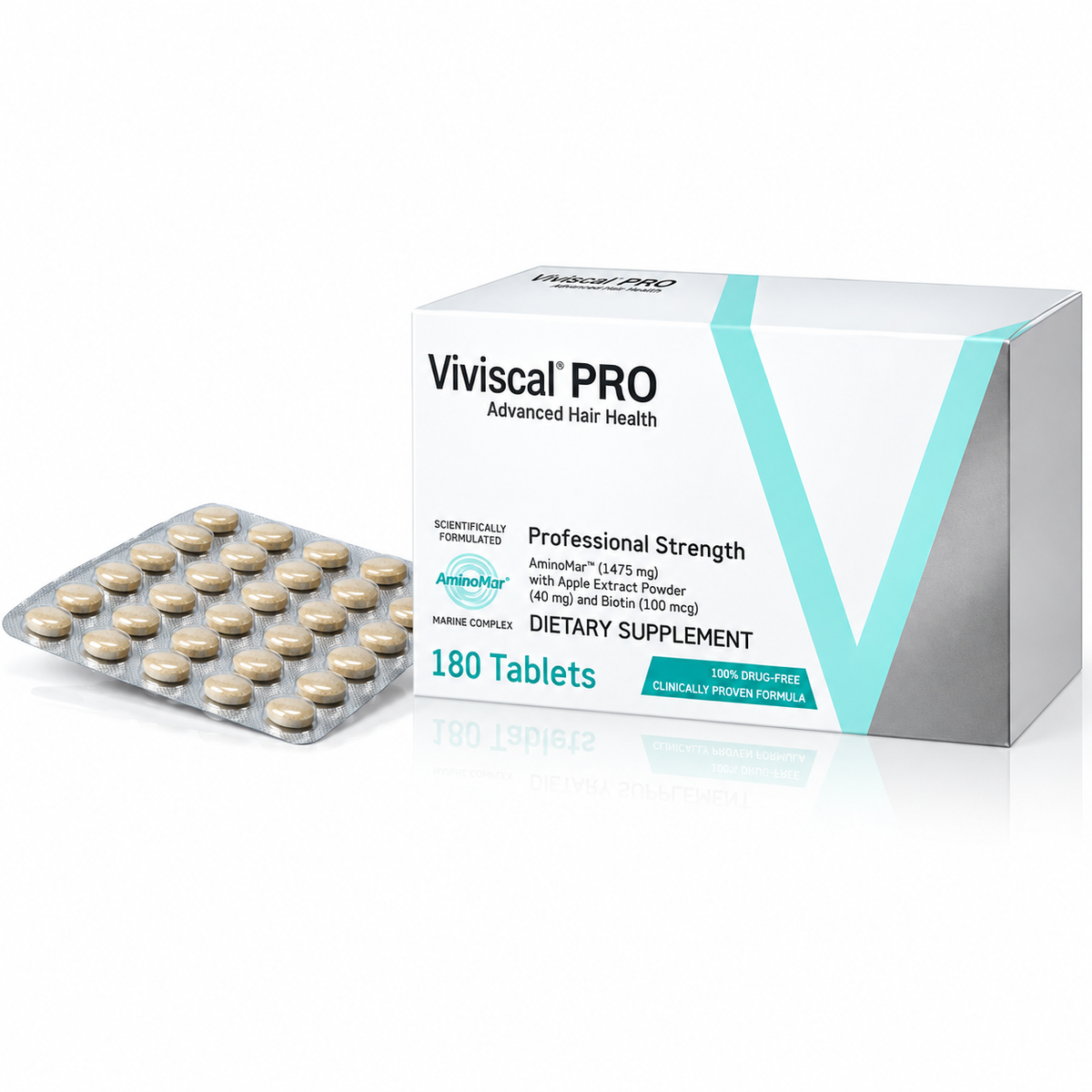 Viviscal PRO Professional Strength Advanced Hair Health Supplement, 180 Tablets