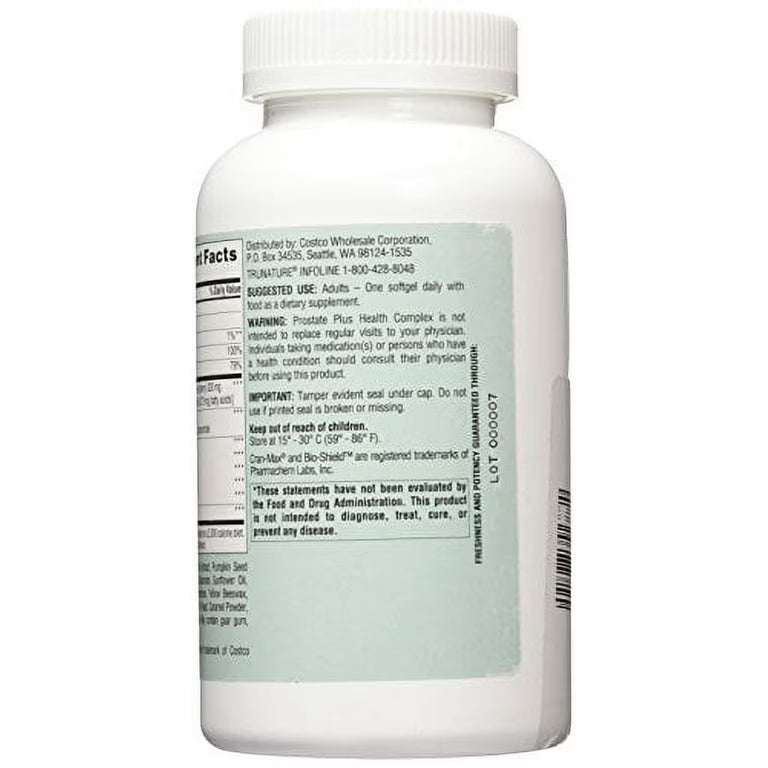 Trunature Prostate Plus Health Complex 2-Pack, 250 Softgels Each