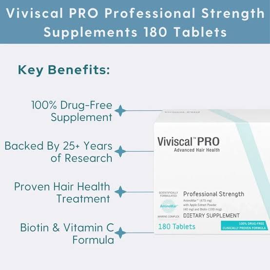 Viviscal Pro Advanced Hair Growth Support Supplement - 180 Tablets